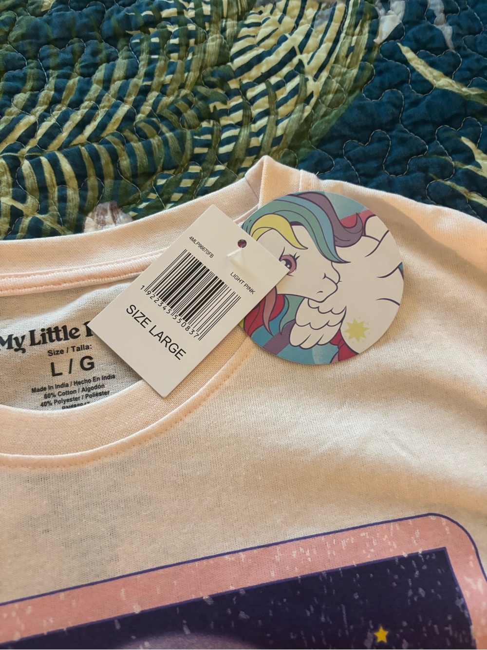 My Little Pony Light Pink Girls' Short Sleeve Graphic Tee